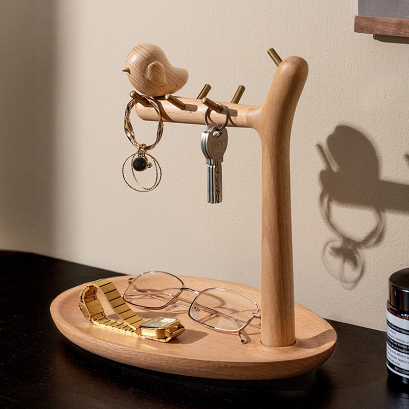 Wooden Bird Stylish Desktop Rack