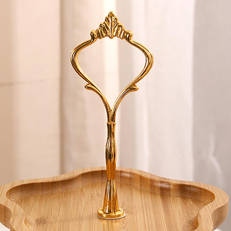 Wooden Flower-Shaped Cake Stand