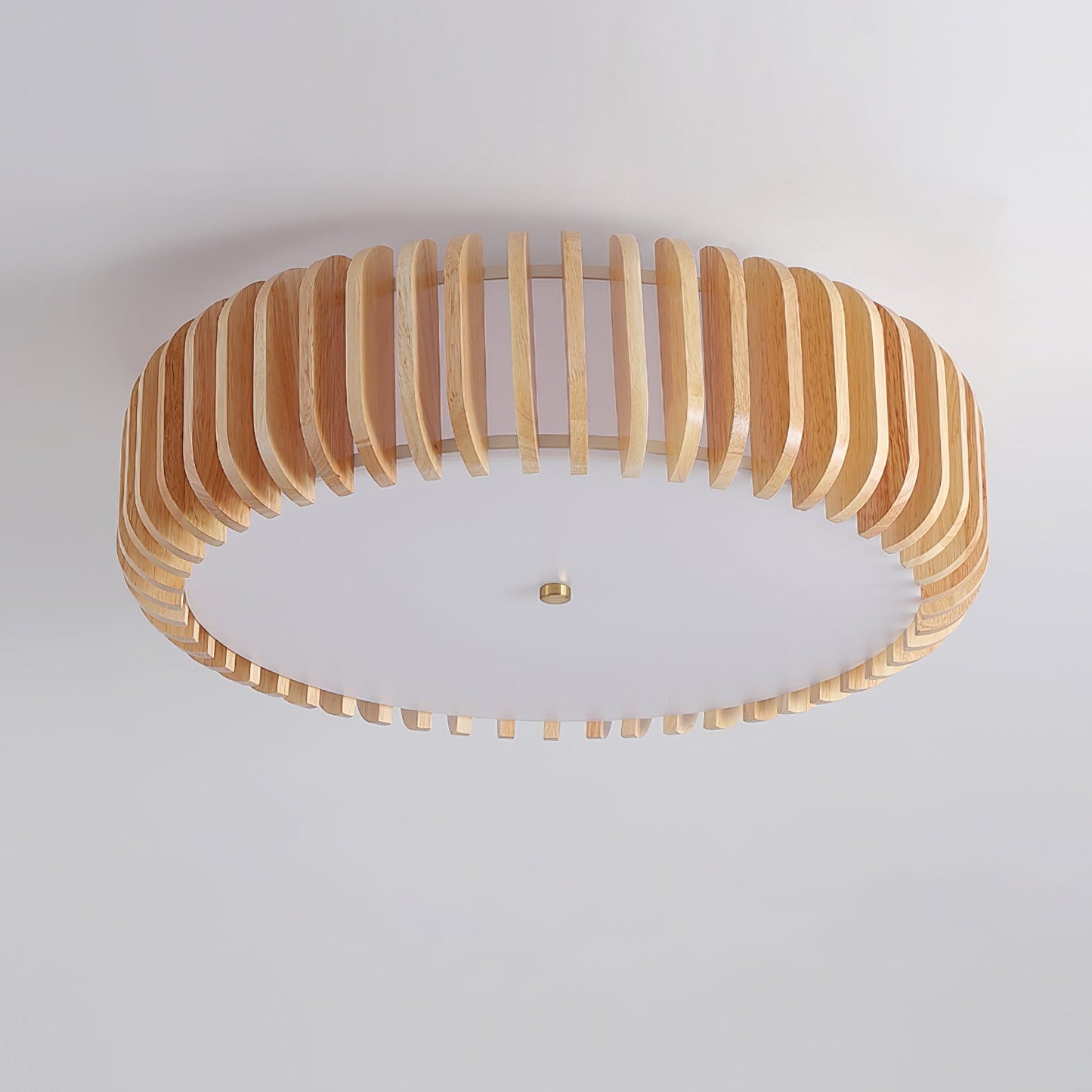 Wooden Drum Ceiling Lamp