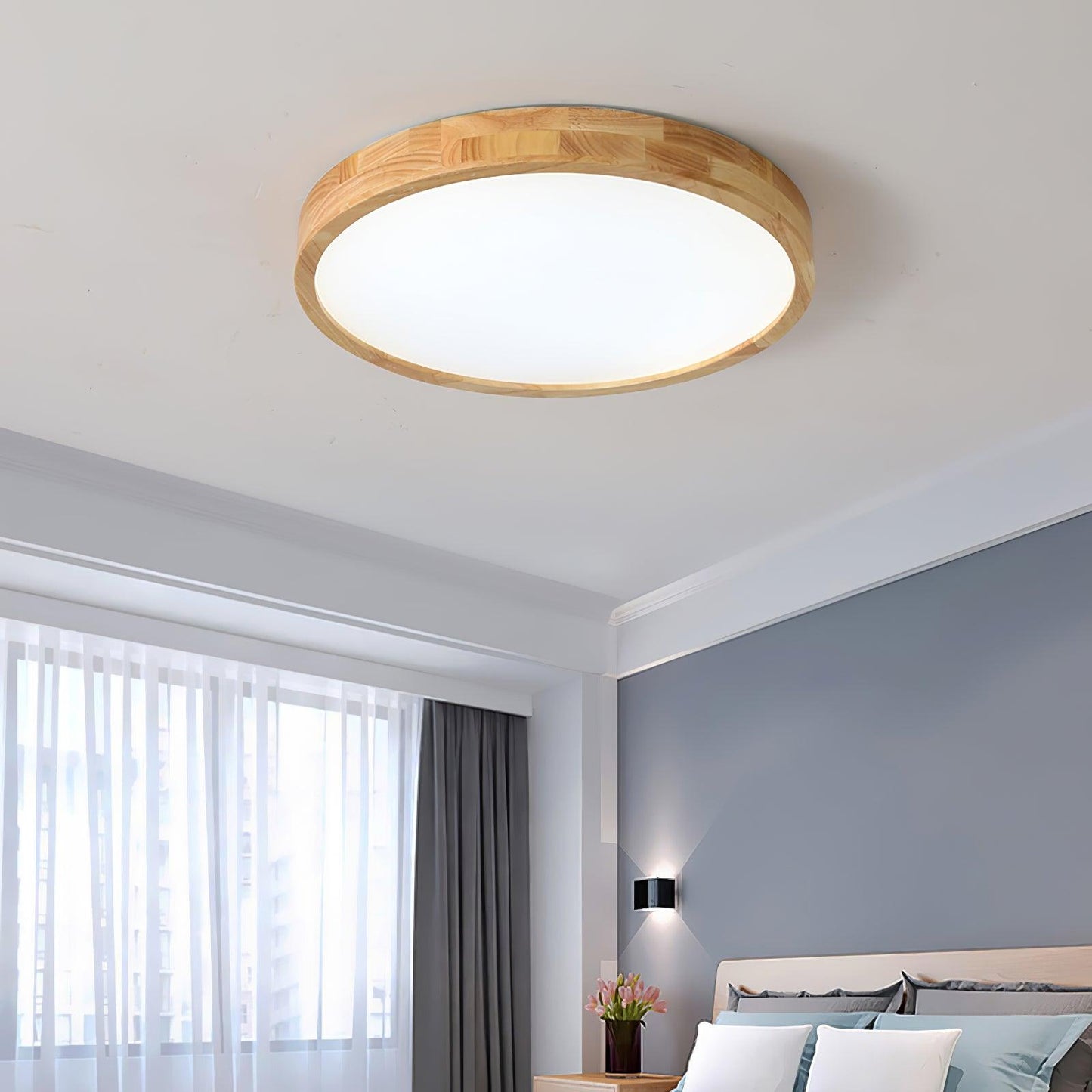 Wooden Geometric Ceiling Light