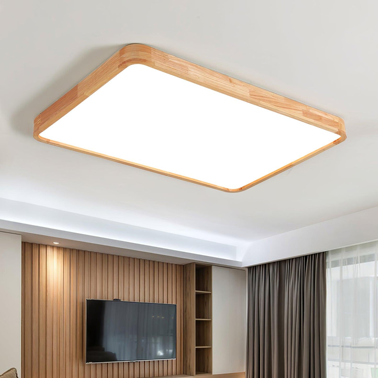 Wooden Geometric Ceiling Light