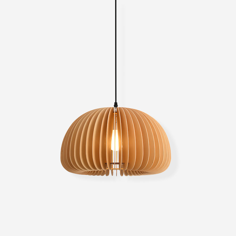 Wooden Pumpkin Pendant Lamp