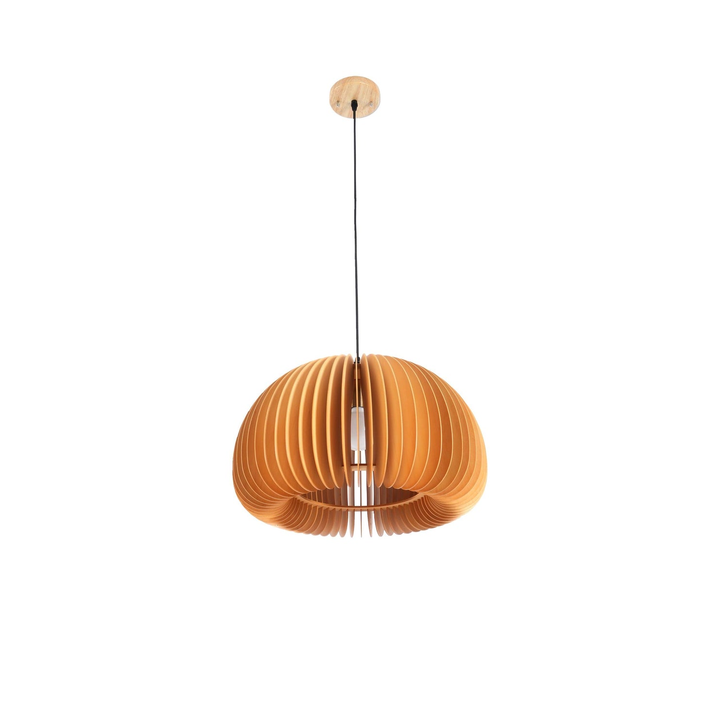 Wooden Pumpkin Pendant Lamp