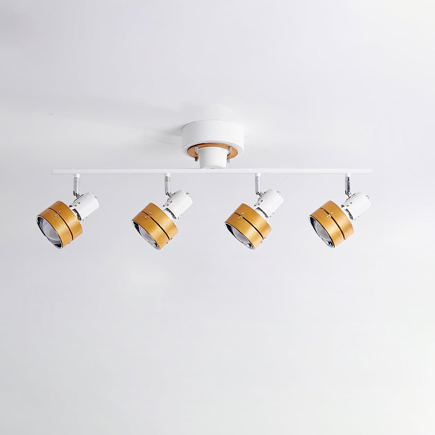 Wooden Adjustable Spot Ceiling Lamp