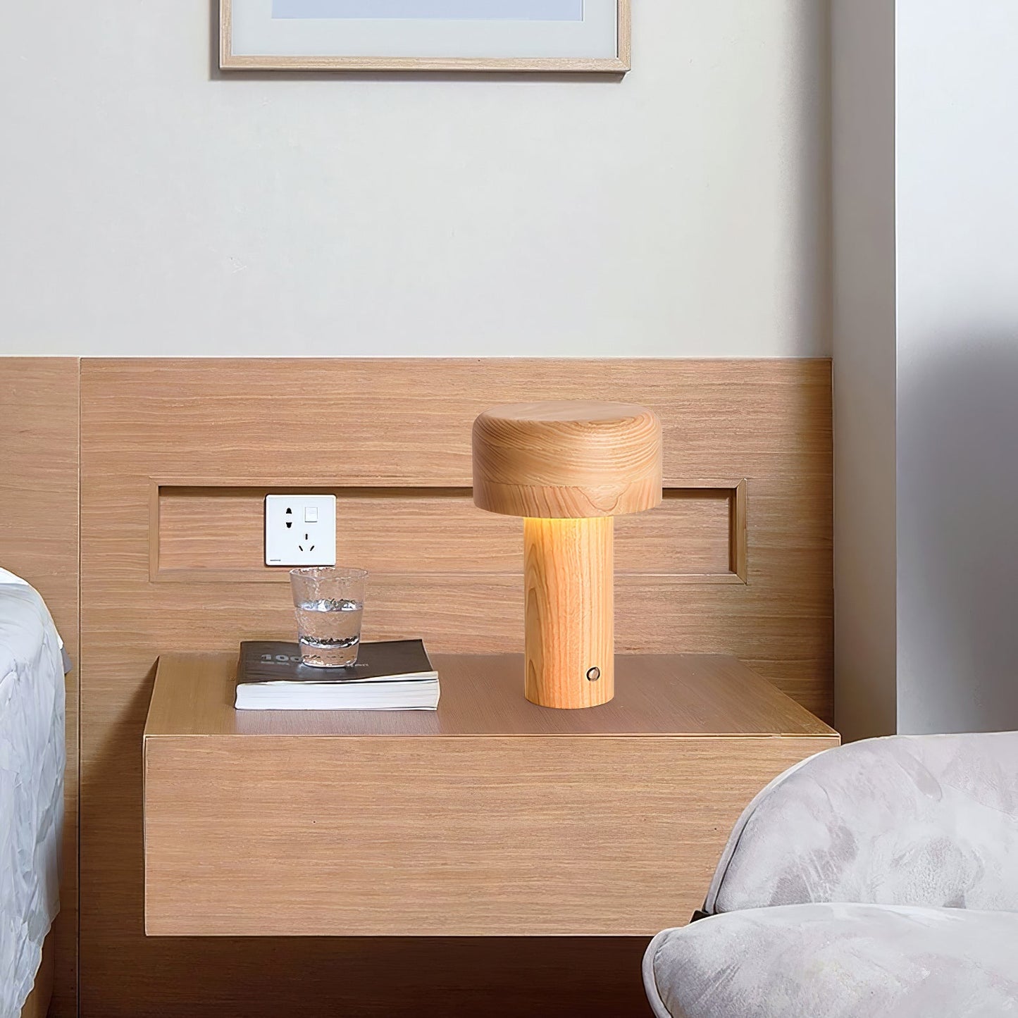 Wooden Tower Table Lamp