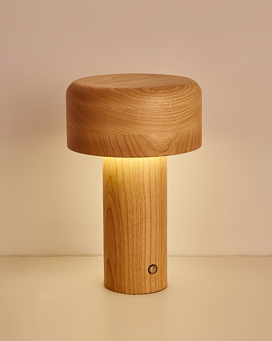 Wooden Tower Table Lamp