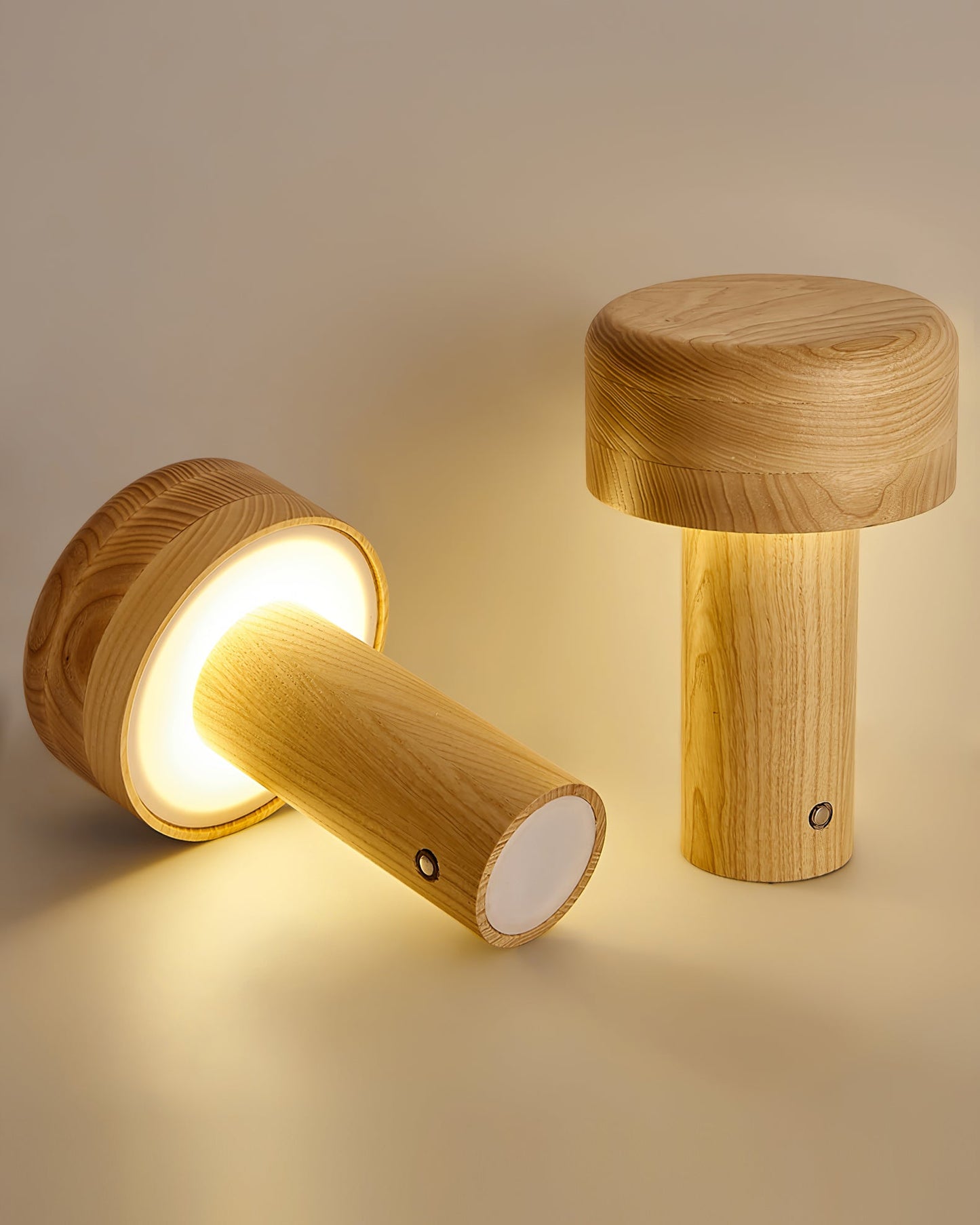 Wooden Tower Table Lamp