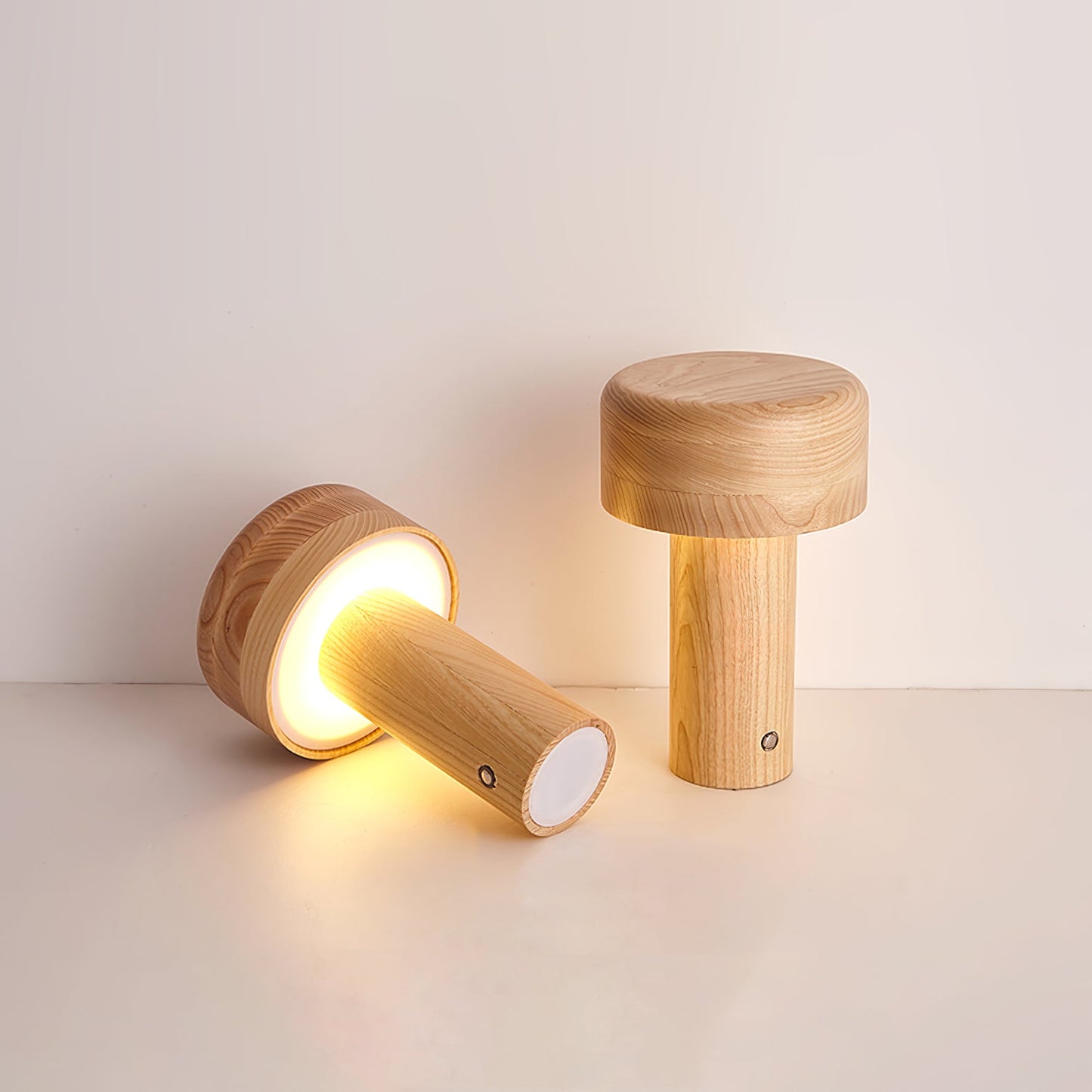 Wooden Tower Table Lamp