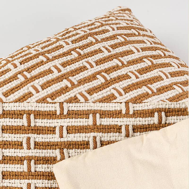 Woven Grid Decorative Throw Pillow