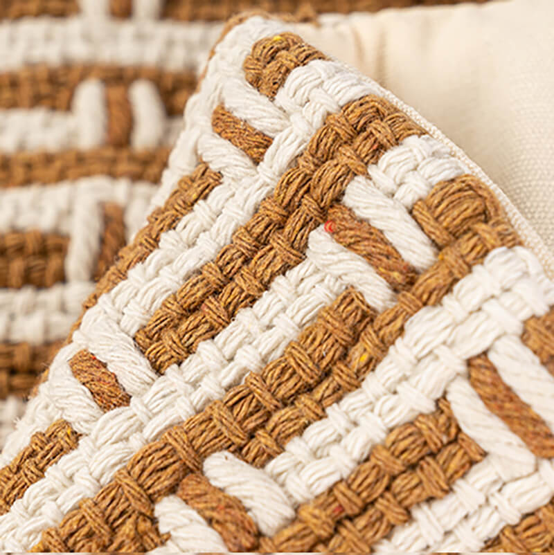 Woven Grid Decorative Throw Pillow