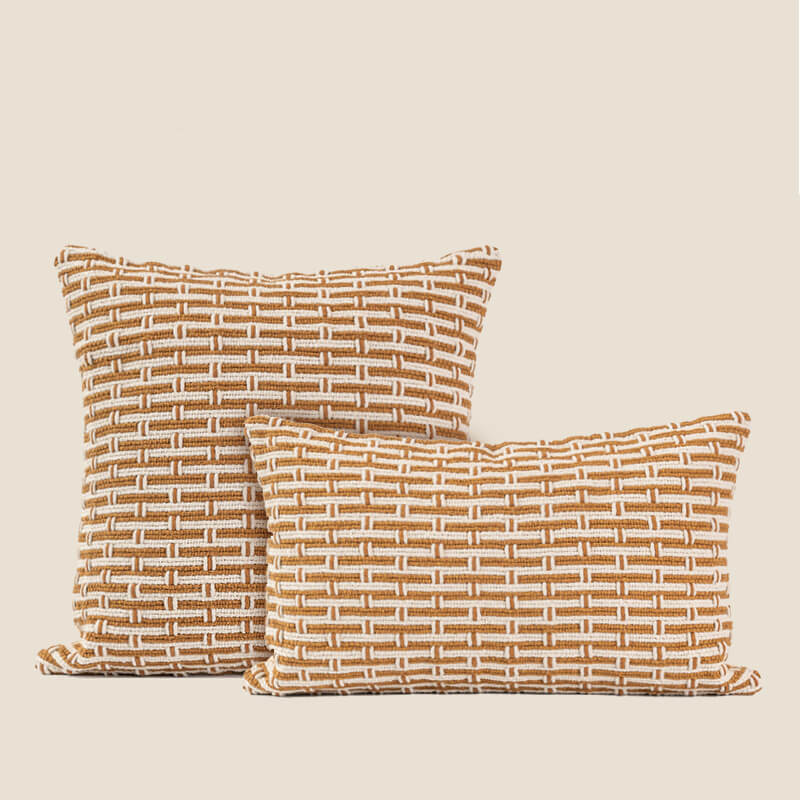 Woven Grid Decorative Throw Pillow