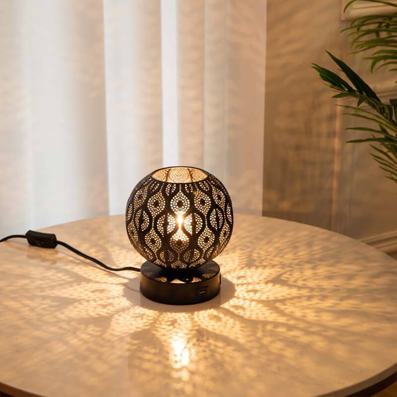 Wrought Iron Table Lamp Elegance