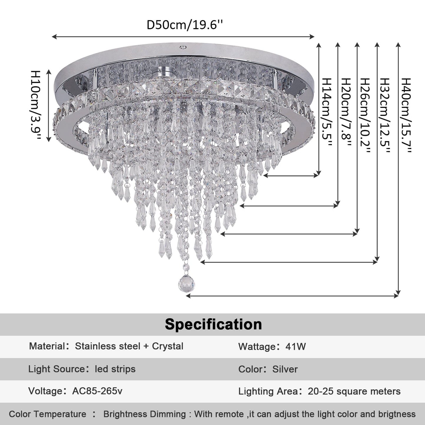 Ava Crystal Elegant Chandelier