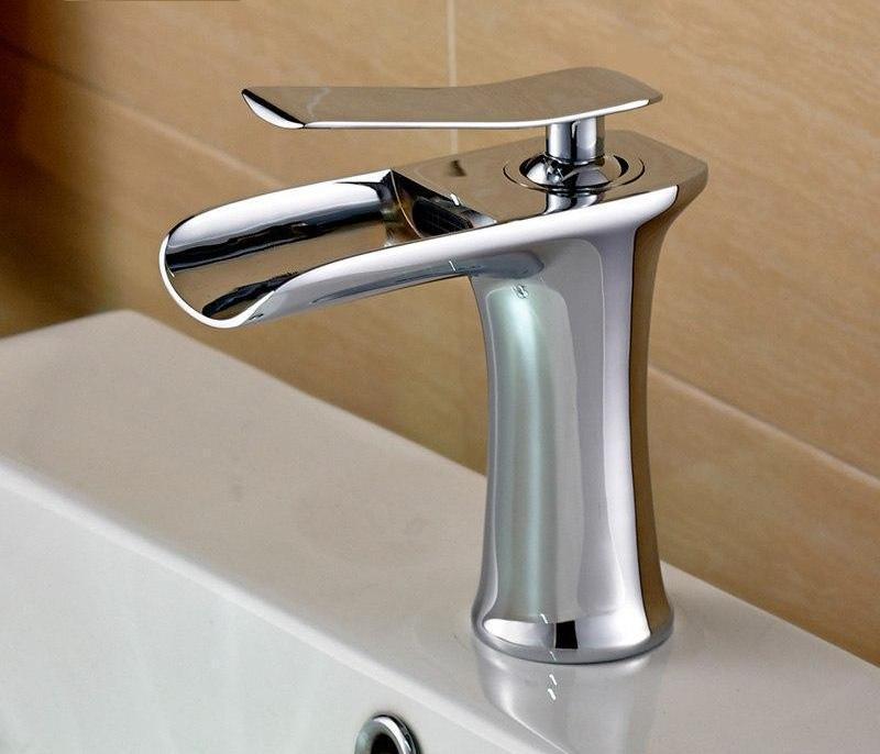 Waterfall Single Handle Basin Faucet - Nordic Side - 12-11, bathroom, bathroom-collection, bathroom-faucet, fab-faucets, faucet, feed-cl0-over-80-dollars, kitchen, kitchen-faucet, renovation,