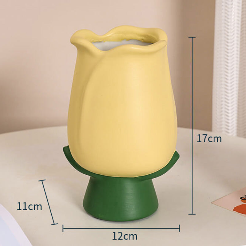 Tulip Shaped Ceramic Vase