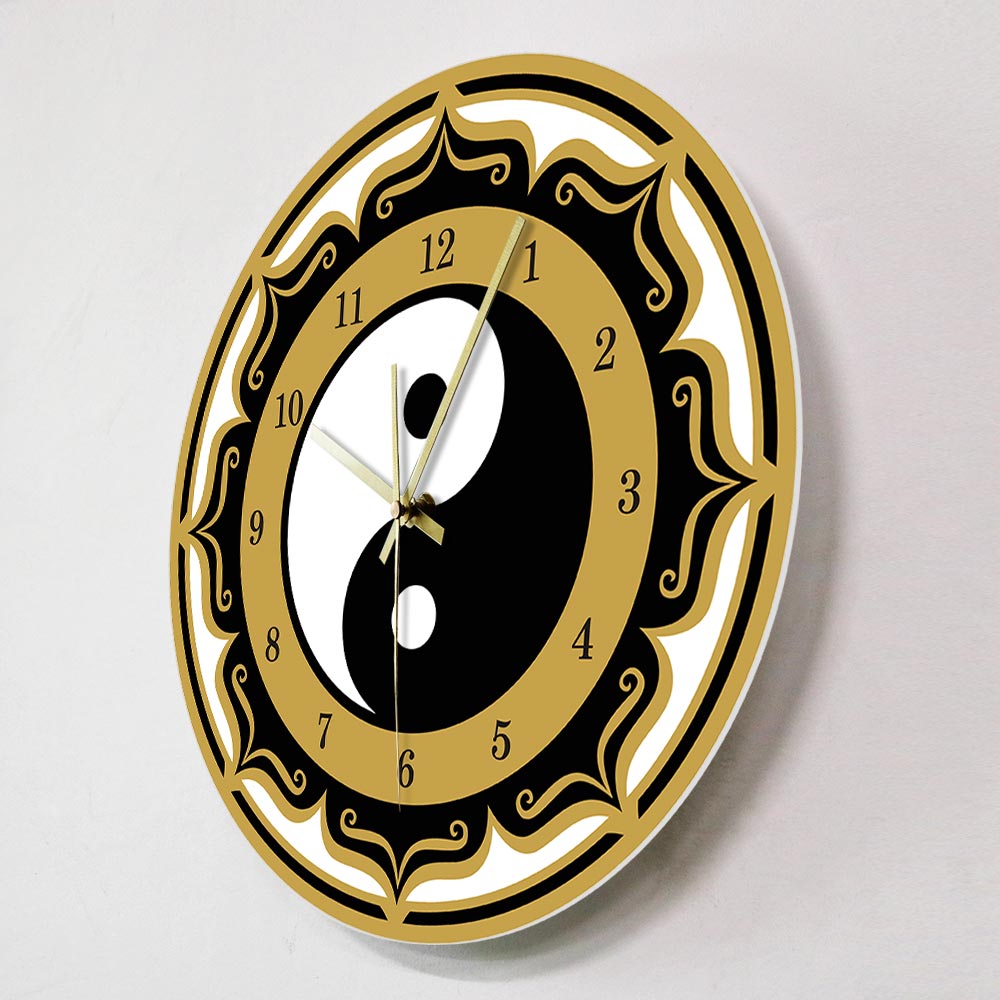 Yin Yang Symbol Decorative Wall Clock