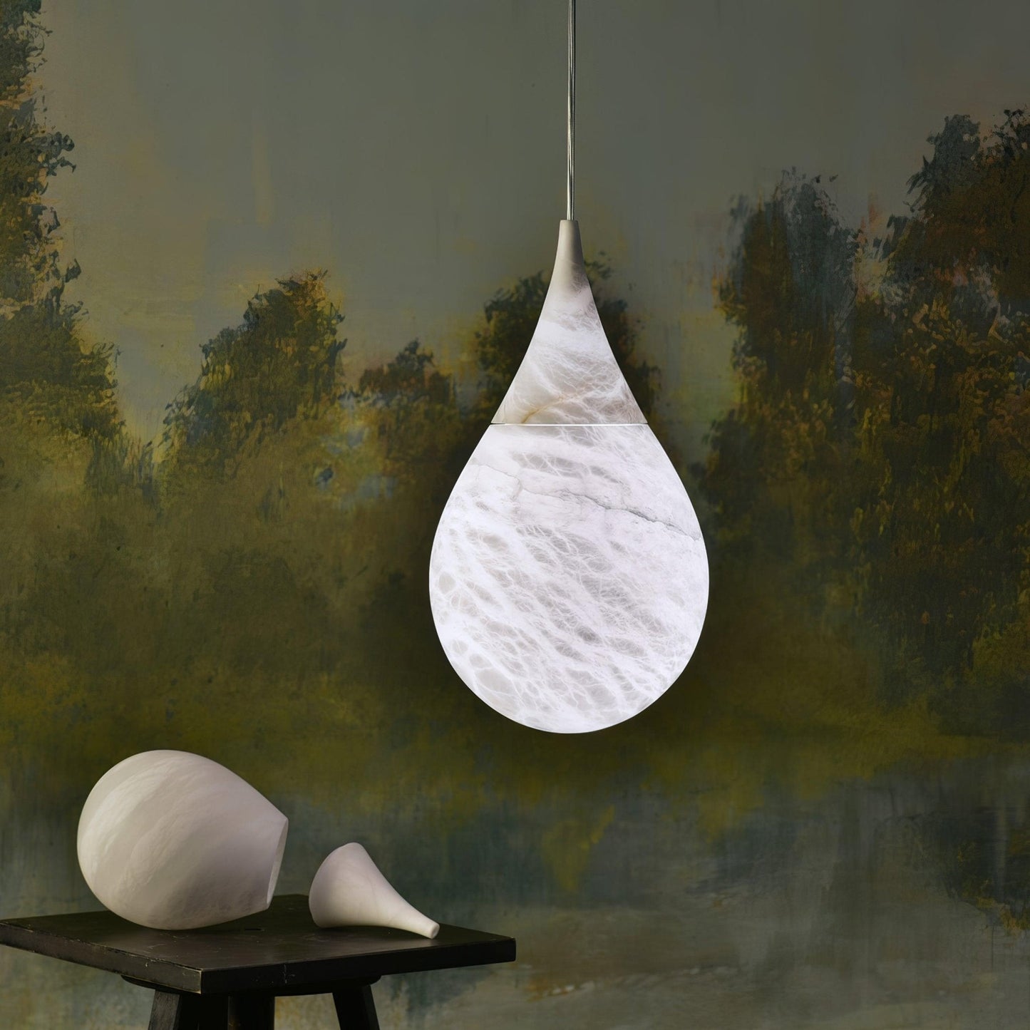 Marble Raindrop Pendant Light