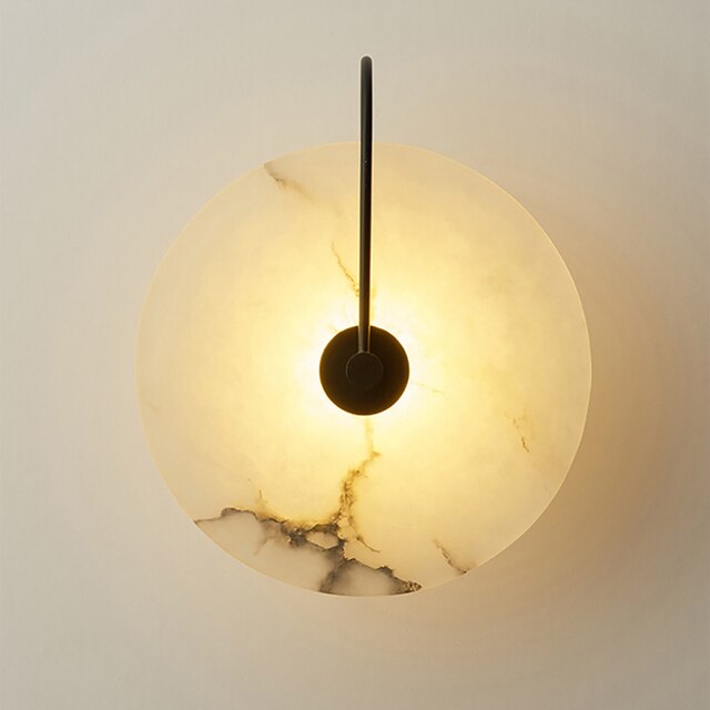 Modern White Marble Wall Sconce