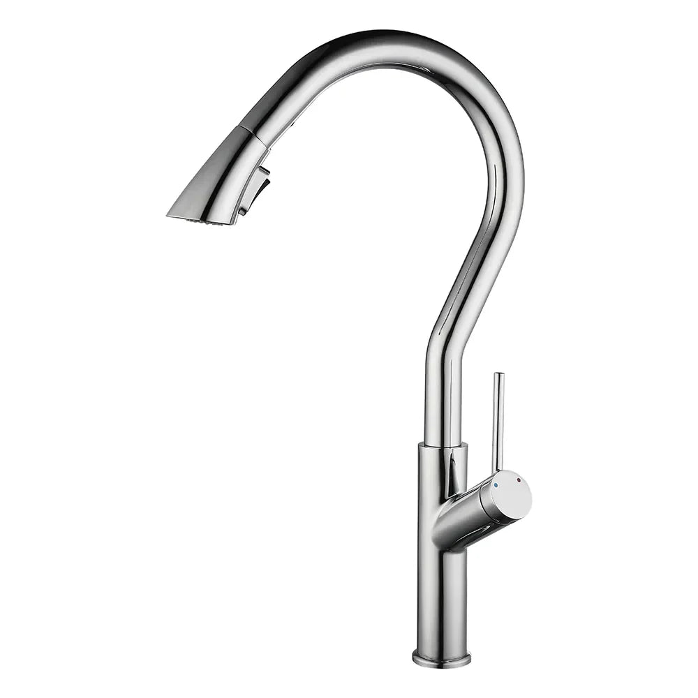 Nate - Retractable Curved Modern Kitchen Faucet