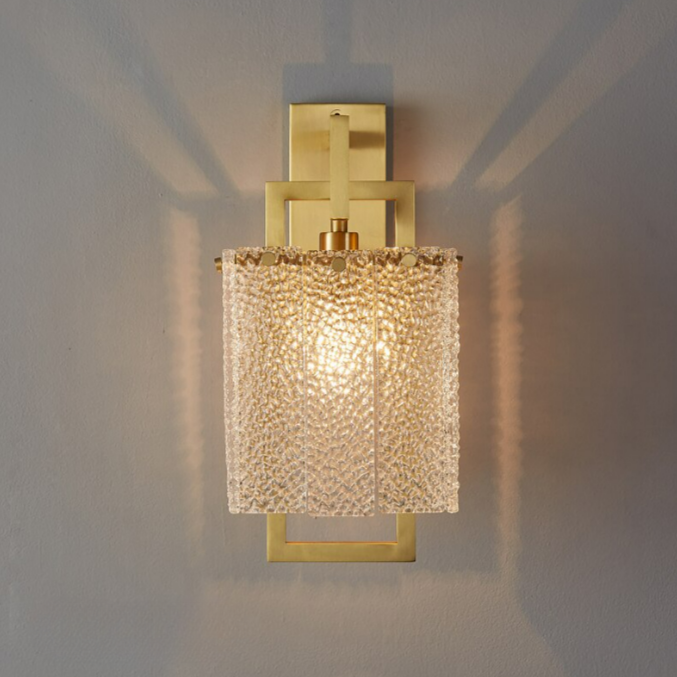 Modern Textured Glass Wall Light