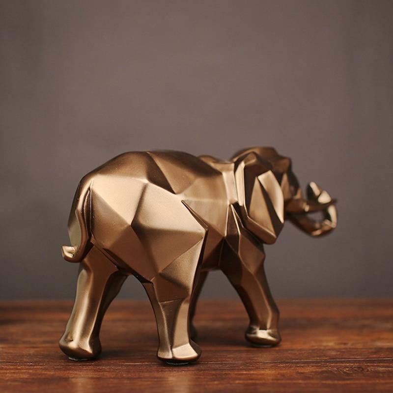 Golden Elephant Statue - Nordic Side - elephant, gold, golden, statue