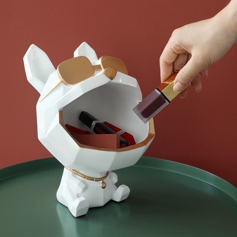 Cool Hand-Painted Dog Storage Figurine