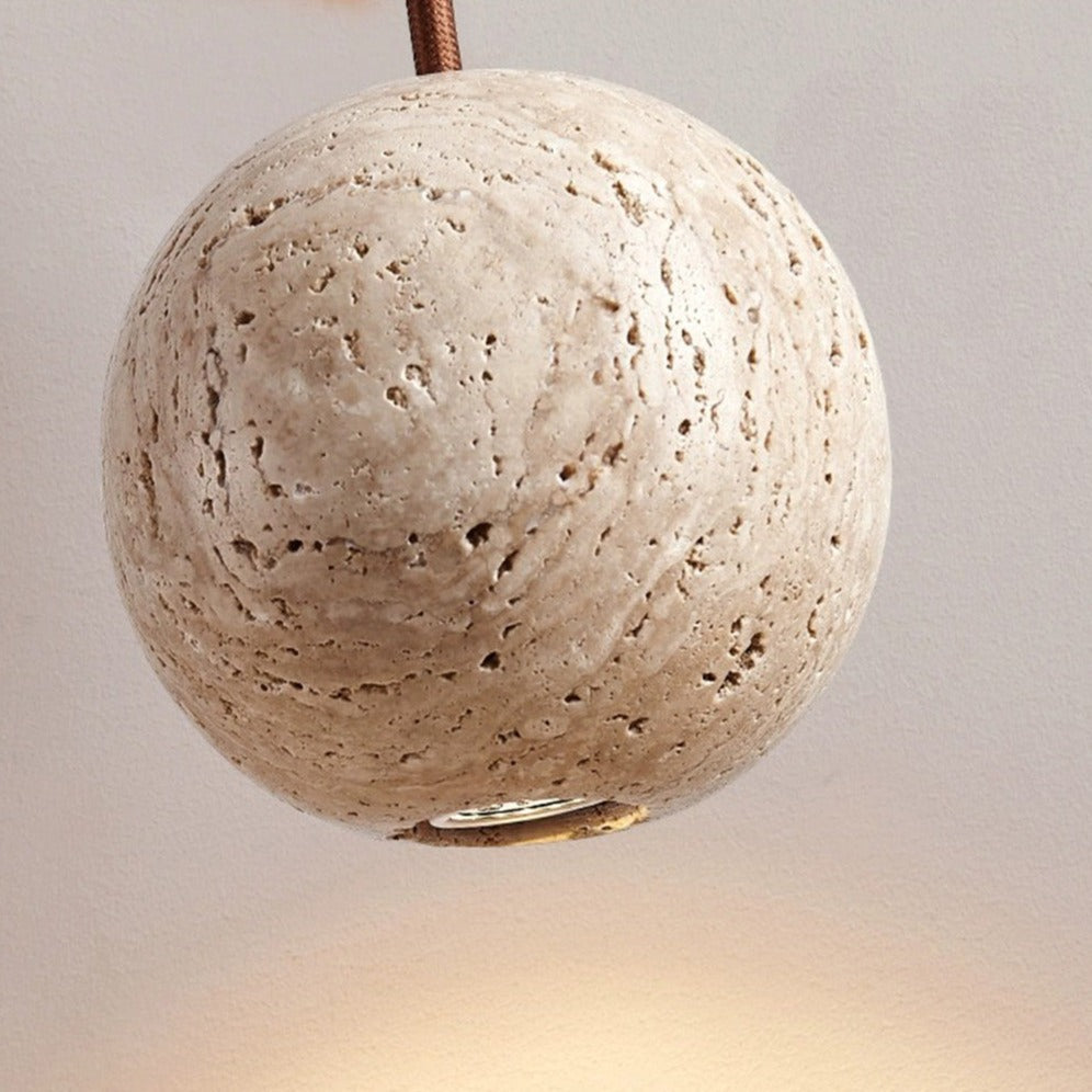 Travertine Spherical Pendant