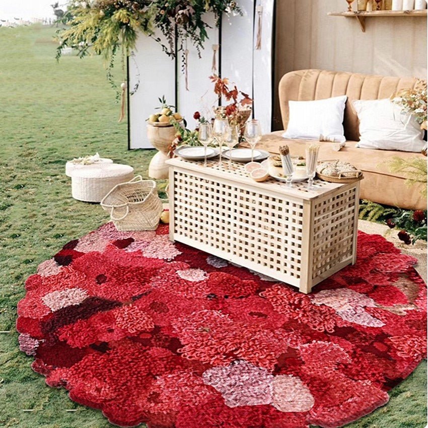 Blossom handmade 3D pattern wool and tufting area rug