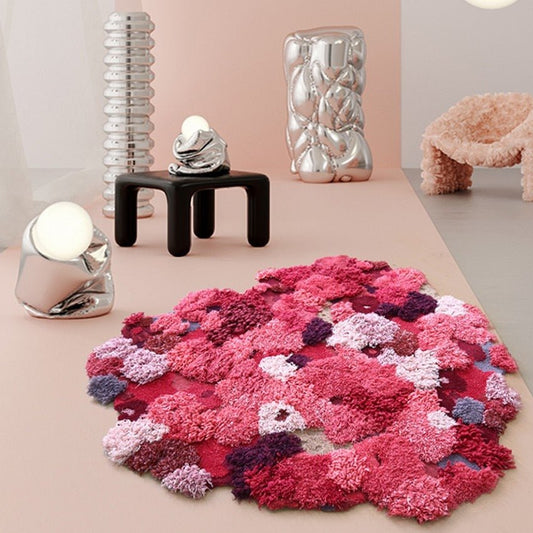 Blossom handmade 3D pattern wool and tufting area rug