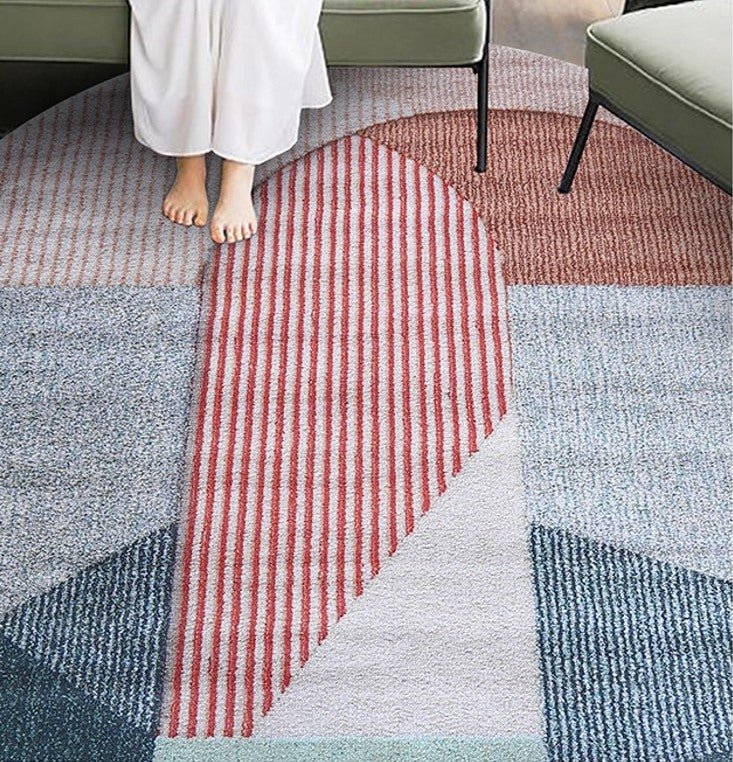 Unique bridge shaped post-modern living room area rug