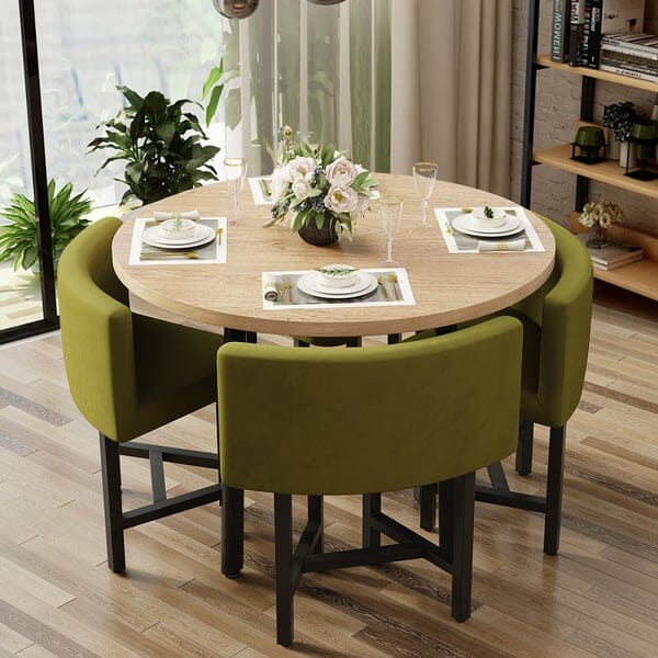 NYRA Round Dining Table Set for 4