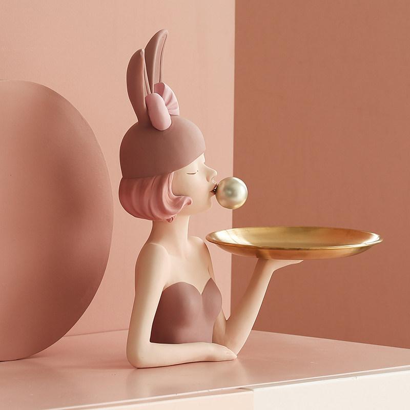 Bubblegum Girl Sculpture Decor