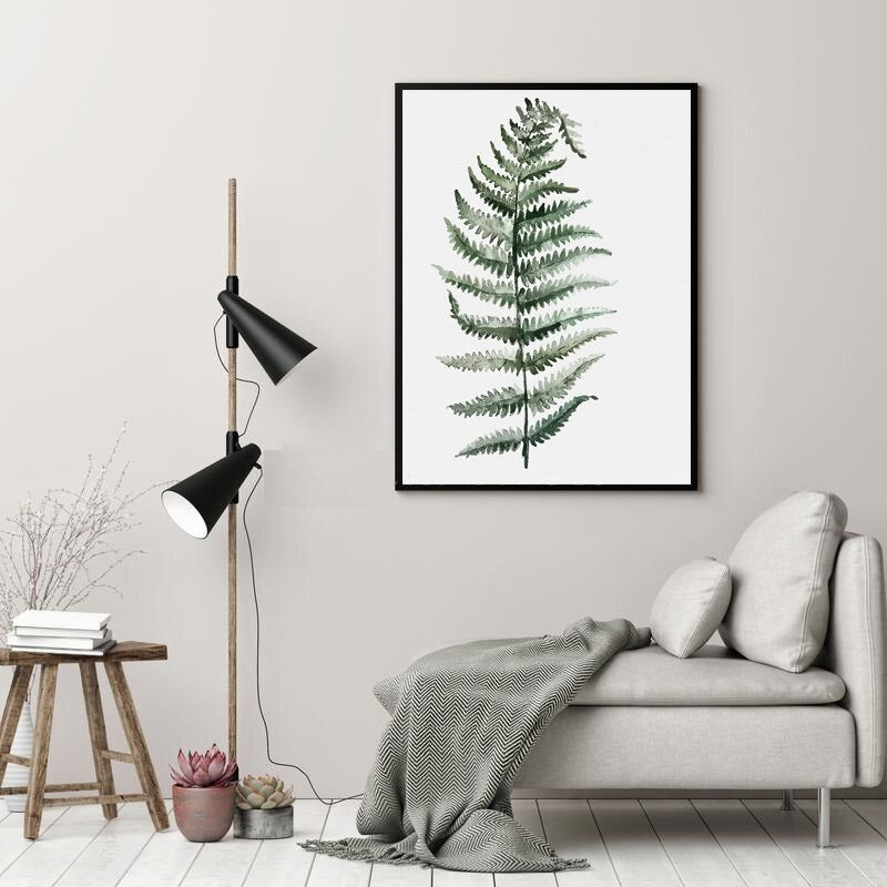 Tropical Green Leaves Wall Art