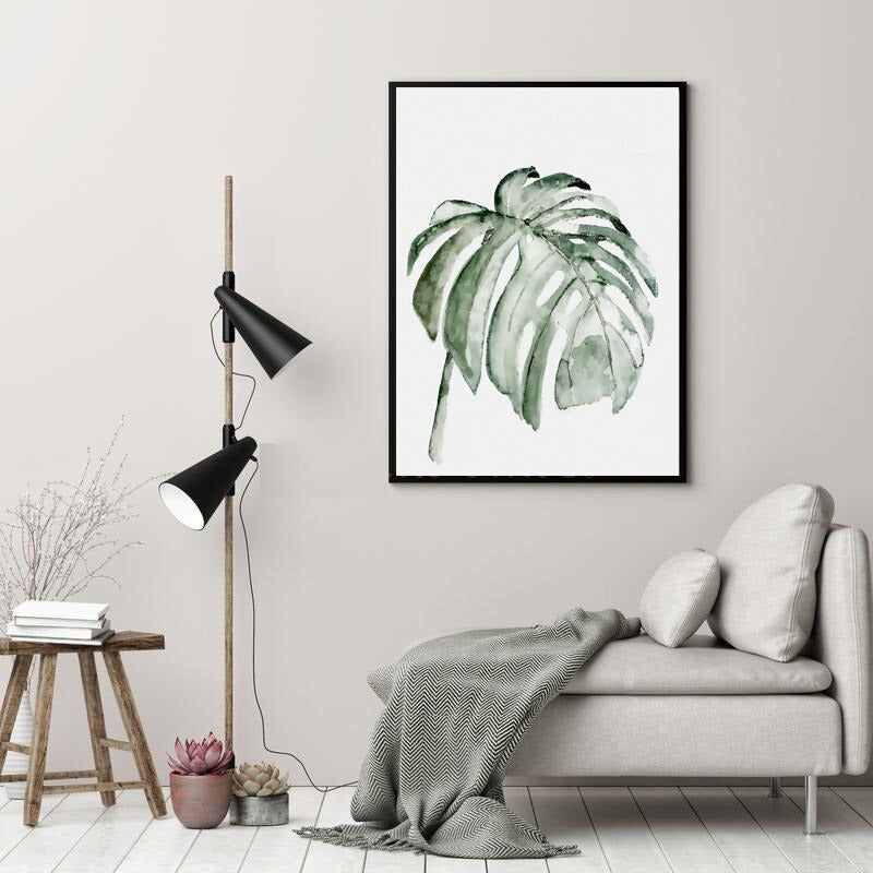 Tropical Green Leaves Wall Art