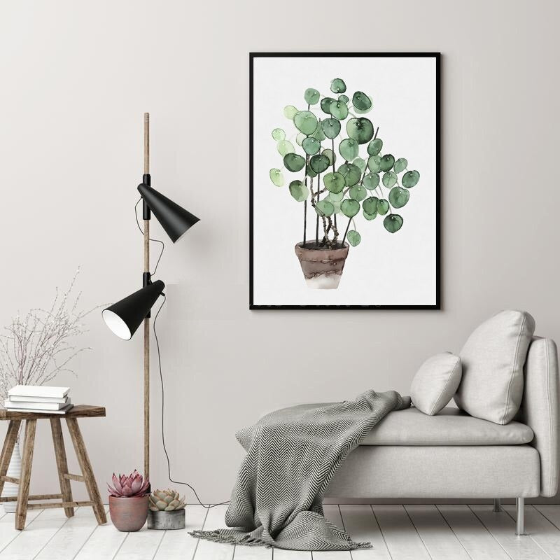 Tropical Green Leaves Wall Art