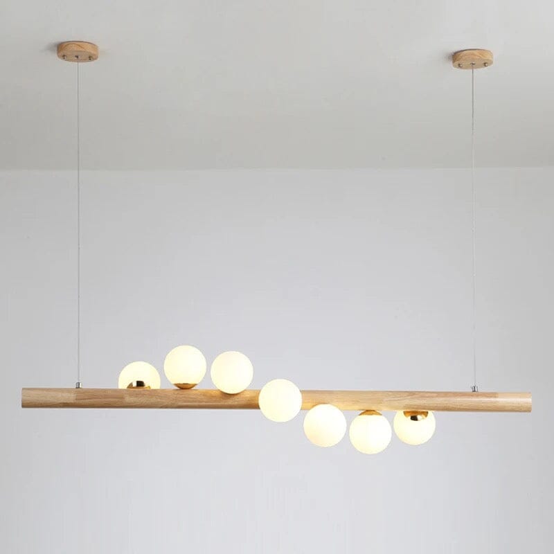 Wooden Spiral LED Pendant Light