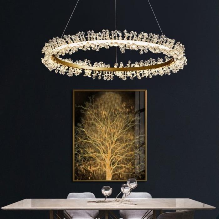 Marcia Crystal Metal Pendant Light