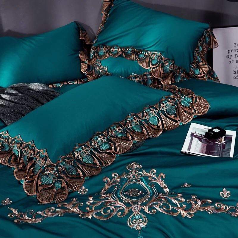 Peacock Royale Duvet Cover Set - Nordic Side - bed, bedding, spo-default, spo-disabled