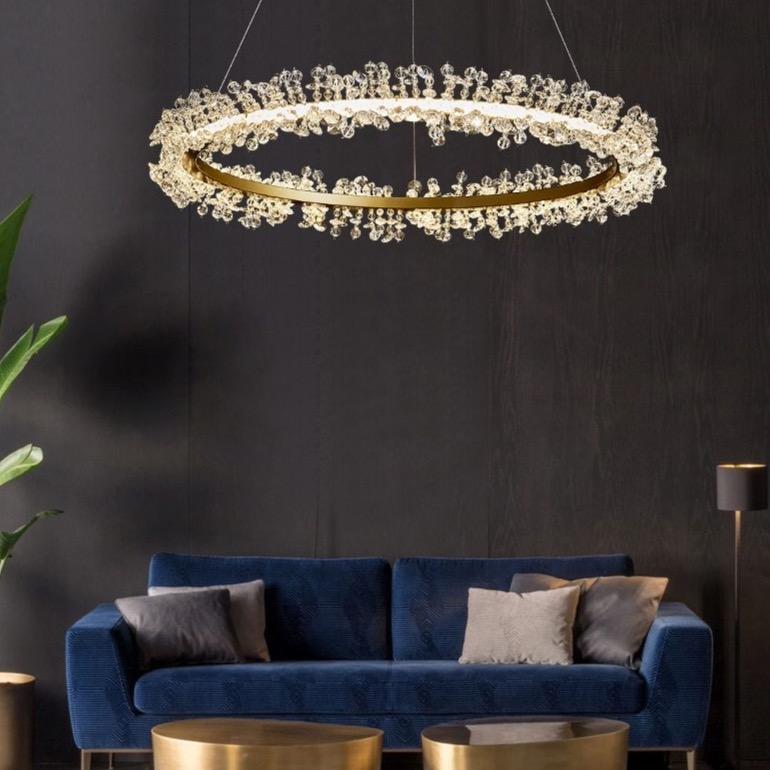 Marcia Crystal Metal Pendant Light