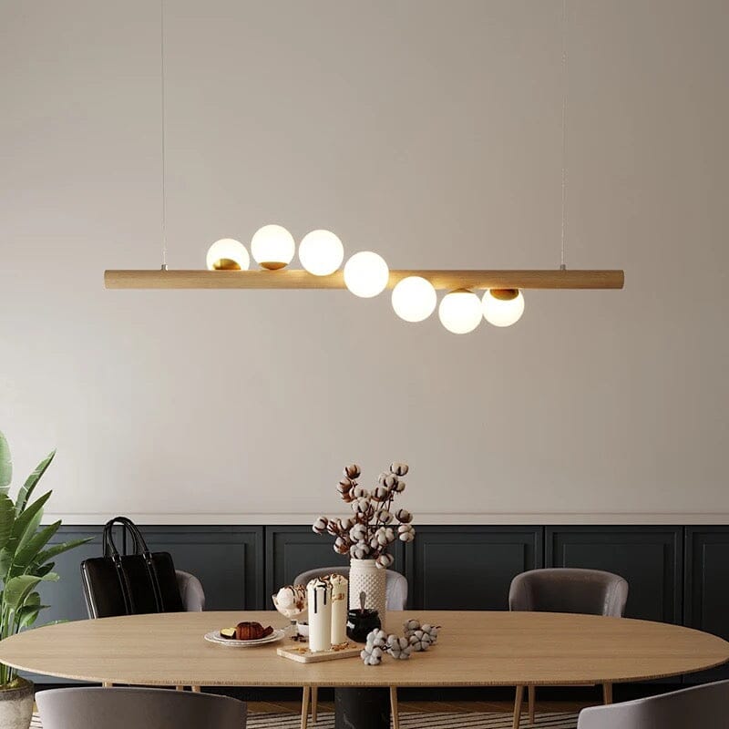 Wooden Spiral LED Pendant Light