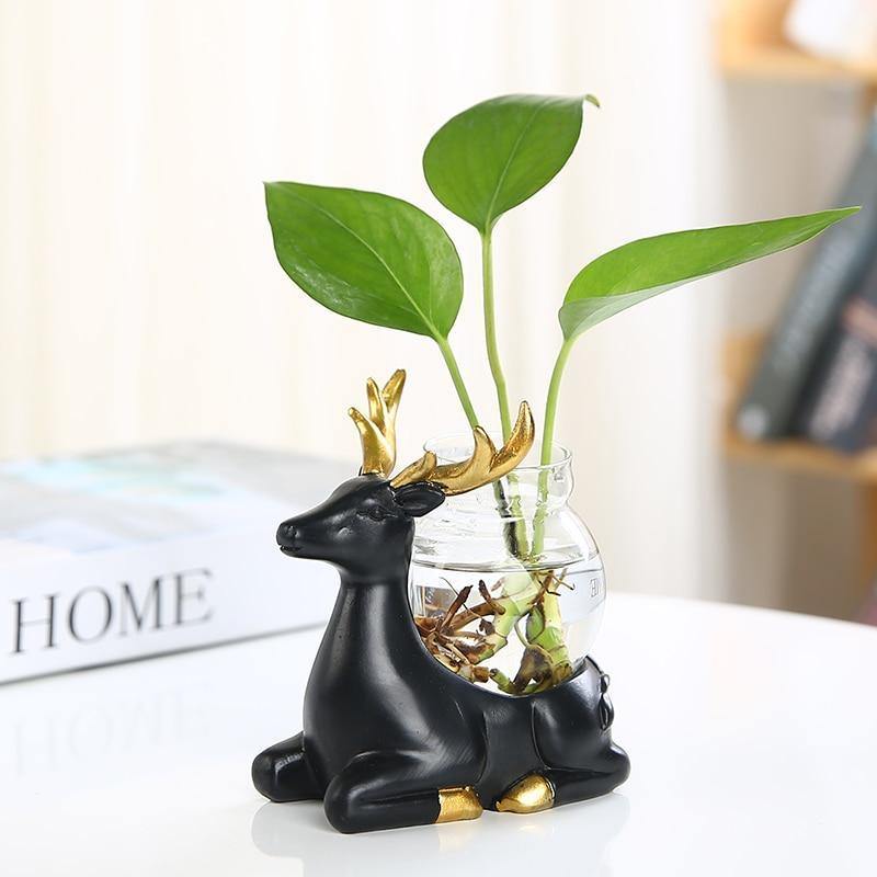 HomeQuill™ Hydroponic Deer Vase - Nordic Side - 