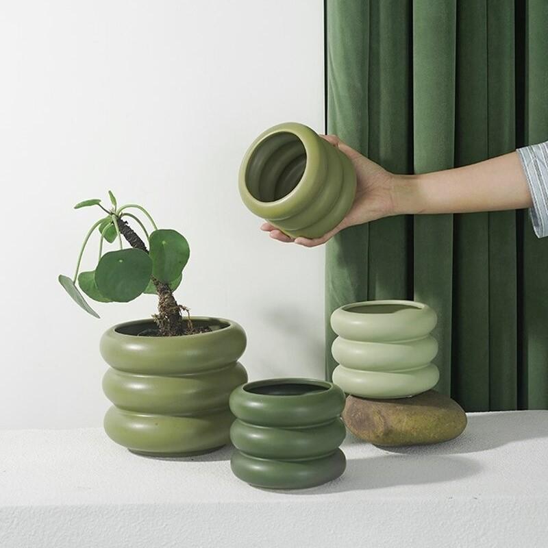 Nunavut Contemporary Ceramic Planters