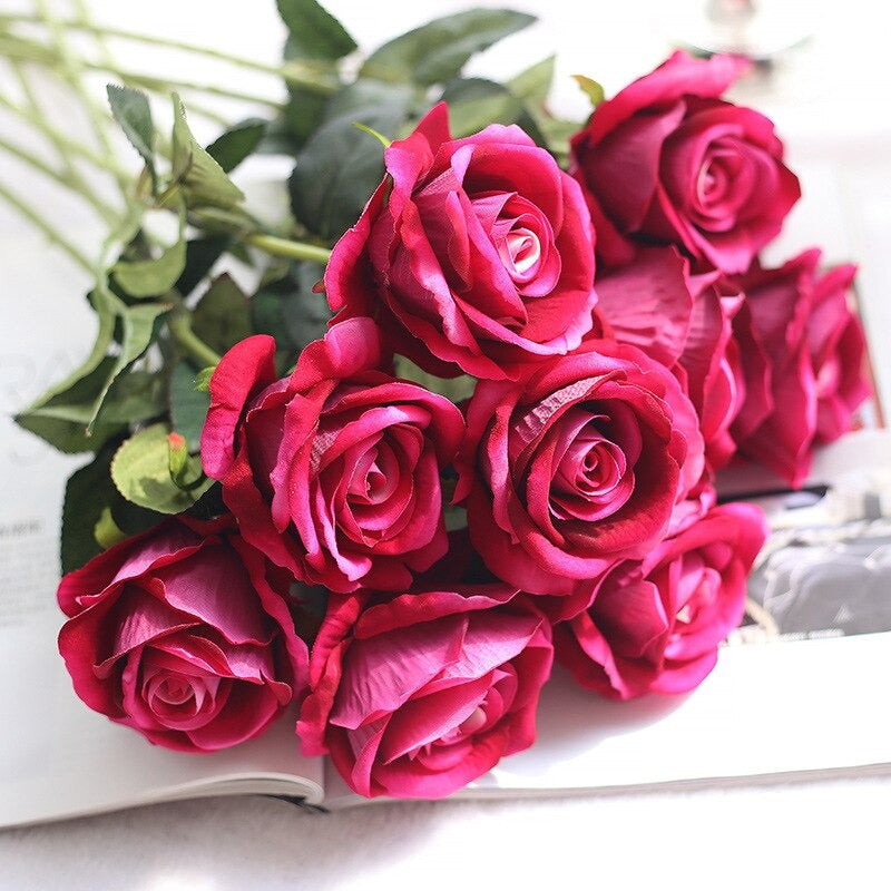 Artificial Rose Bouquet (10pcs)