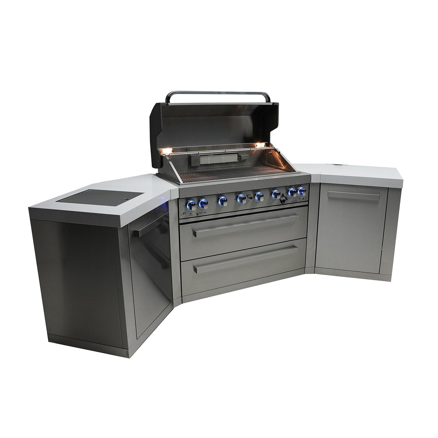 Mont Alpi 805 BBQ Grill Island with 45 Degree Corners - MAi805-45