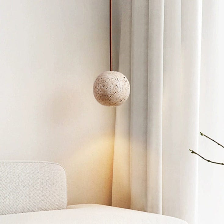 Travertine Spherical Pendant