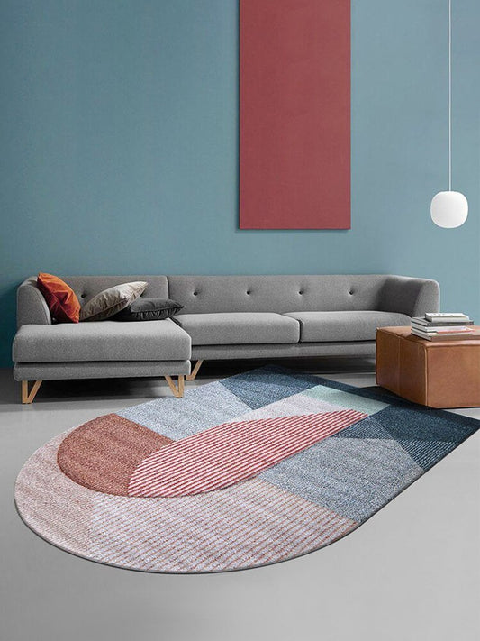 Unique bridge shaped post-modern living room area rug