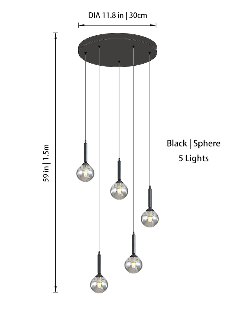 Modern Glass Chandelier Lighting Fixture