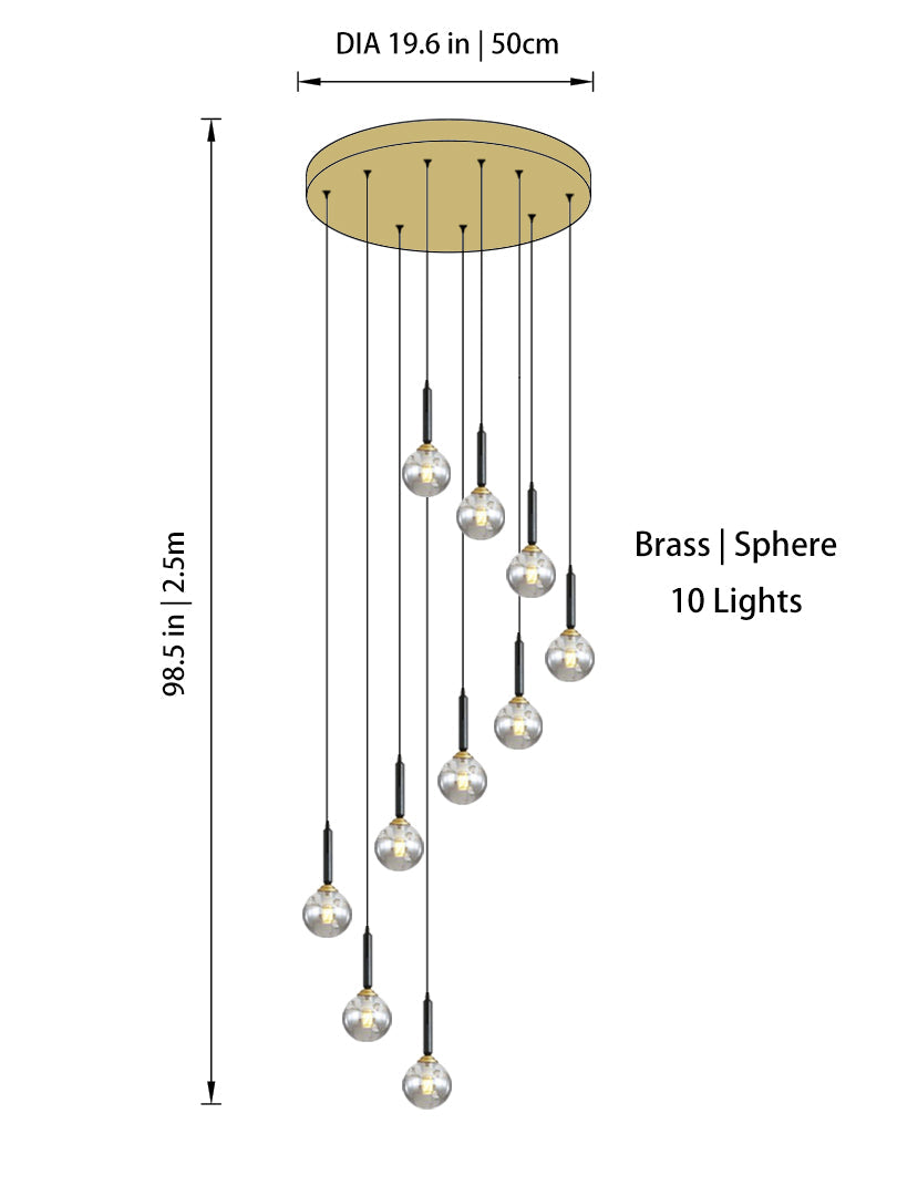 Modern Glass Chandelier Lighting Fixture