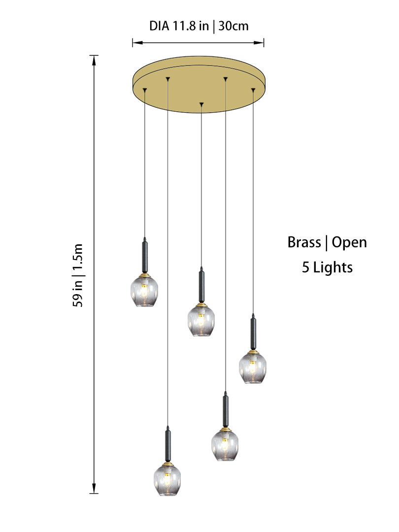 Modern Glass Chandelier Lighting Fixture