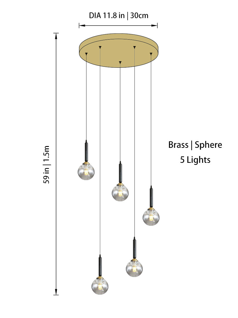 Modern Glass Chandelier Lighting Fixture